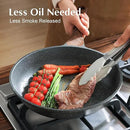 SENSARTE Nonstick Frying Pan Skillet with Lid, Omelet Pan with Cover, Healthy Cooking Chef's Pan, Kitchen Non Stick Pan, Free of Intentionally Added PFOA (11inch + Glass Lid) by CozyNest Decor