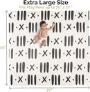 JumpOff Jo - Extra Large Waterproof Foam Padded Play Mat for Infants, Babies, Toddlers, Play Pens & Tummy Time, Foldable Activity Mat, 77 x 70 x 0.6 inches by TinyTreasures Baby Boutique