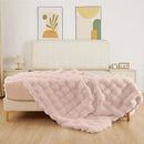 Pink Fluffy Blanket for Couch Living Room Faux Fur 50x60 Fuzzy Throw Blanket for Bed Soft Furry Bed Cozy Comforter Home Decor Gifts 860 GSM by CozyNest Decor