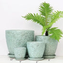 10 inch Plant Pots Ceramic Planter with Drainage Holes and Saucer for Multiple Plants, Indoor-Outdoor Garden Pots for Succulent, Orchid, and Flower by CozyNest Decor