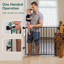 Babelio 26-43" No Bottom Bar Baby Gate for Babies, Elders and Pets, 2-in-1 Hardware Mount Dog Gate for The House, Stairs and Doorways, with Large Walk Thru Door, Black by TinyTreasures Baby Boutique