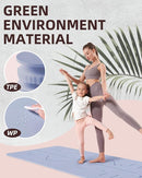 YOTTOY Yoga Mat, 72"x 32"x1/3" Extra Wide Non-Slip Exercise Fitness Yoga Mats,Eco-Friendly TPE Exercise Mats for Women Men Home Workout with Strap Bag by TinyTreasures Baby Boutique