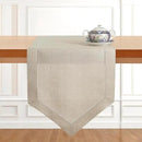 D'Moksha Homes Natural Linen Table Runner 48 Inches Long - 100% Pure Linen Diamond Table Runner 14 x 48 Inch for Dining, Fall and Halloween - Machine Washable by CozyNest Decor