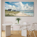 HGUAOA Coastal Canvas Wall Art - Large Landscape Wall Art for Living Room - Ocean and Beach Painting - Blue Artwork for Bedroom Decor - Above Bed Wall Pictures -Beach Theme Print Art by CozyNest Decor
