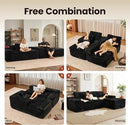 ovios 105” Modular Sectional Sofa with Thicken Seat Cushion, Cloud Couch with Deep Seat, Modern L-Shape Sofas Couches with Chaise,Upholstered Couches for Living Room Bedroom,Black by CozyNest Decor