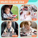 Black and White High Contrast Baby Books Flash Cards Tummy Time Mirror Toys Newborn Toys 0 6 Months Brain Development Infant Stimulating Sensory Toy 0-3 3-6 2 4 5 Months old Baby Boy Girl Shower Gifts by TinyTreasures Baby Boutique