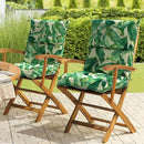 LVTXIII Outdoor Adirondack Chair Cushions, L44” x W22” x H4 Patio Tufted High Back Cushions, Seasonal Replacement Rocking Chair Cushion for Home Garden Furnitue, Set of 2, Swaying Palms Capri by GreenHaven Gardens