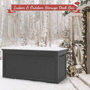 NUNU LAB 260 Gallon Outdoor Storage Box,Resin Large Sturdy Deck Box, Backyard Outside Storage Box Waterproof with Double Wall Panels,Package Delivery Garden Outdoor Hose Bin by GreenHaven Gardens