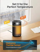 Dreo Space Heater, Portable Electric Heaters for Indoor Use with Thermostat, Digital Display, 1-12H Timer, Eco Mode and Fan Mode, 1500W PTC Ceramic Fast Safety Heat for Office Bedroom Home, Black by CozyNest Decor