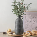 Ceramic Rustic Farmhouse Vase, 12.8" Large Rustic Black Pottery Vases Home Decor Decorative Boho Pampas Vase for Home Decor Table Living Room Decoration Shelf Mantel Enryway Kitchen by CozyNest Decor