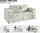 Modular Sectional Sofa 2 Seater Loveseat Modular Couch with Deep Seat Memory Foam Cloud Sofa Chair with Pillows Oversized Sectional Sofa for Living Room Bedroom (Plush GREYOLIVE, Loveseat) by CozyNest Decor