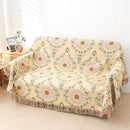 Snycler Boho Throw Blanket 60"x80" - 100% Cotton Ultra Soft Rustic Quilt, Green Floral Printed Farmhouse Decor for Bed, Sofa, Couch, Chair - All Season Cozy Blanket by CozyNest Decor