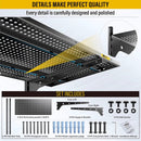 2-Pack×2 Tier 1.3x3ft Garage Shelving Wall Mounted, 800 lbs Load Capacity，15.6x36inch per Shelf Height Cassette Adjustable Floating Shelves（Total 4pcs）(Black) by GreenHaven Gardens
