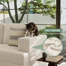 63" Corduroy Sofa Couch Loveseat for Living Room, Small Seep Seat Loveseat Sofa for Bedroom, Comfy Chenille Couch for Small Spaces, White Corduroy by CozyNest Decor