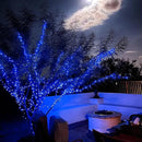 JMEXSUSS 4 Pack 100 LED Solar Fairy Lights, 33ft Blue Solar String Lights Outdoor Waterproof, 8 Modes Copper Wire Solar Twinkle Lights for Patio Garden Yard Tree Christmas Halloween Decor by GreenHaven Gardens