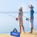 ODDSPRO Kids Fishing Pole Pink, Portable Telescopic Fishing Rod and Reel Combo Kit - with Spincast Fishing Reel Tackle Box for Girls, Youth by TinyTreasures Baby Boutique