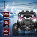 ANPABO 24V 4X4 Ride on Car Truck w/Remote Control, 4WD/2WD Switchable Kids UTV, 19" Spacious Seat, 4 Shock Absorbers, Soft Start, Music Player, Electric Car for Kids Ages 3+(Pink) by TinyTreasures Baby Boutique