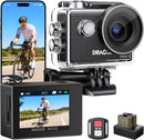 Dragon Touch 4K Action Camera 20MP Vision 3 Underwater Waterproof Camera 170° Wide Angle WiFi Sports Cam with Remote 2 Batteries and Mounting Accessories Kit by TinyTreasures Baby Boutique