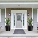 Tall Round Planter Set of 2, 19.5‘’ H x 19.9" Dia Large Planters for Indoor Plants with Built-in Drainage and a Water Level Monitor and Wheels for Patio, Porch, Living Room, or Home Office, Black by GreenHaven Gardens
