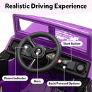TOBBI 12V Kids Electric Ride On Car Toy, Children Battery Powered Truck to Drive, Motorized Vehicles for Toddlers 3-6 with with Off-Road Wheels/Suspension/Horn/LED Lights-Purple by TinyTreasures Baby Boutique