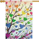 Louise Maelys Rainbow Tree Garden Flag Pride Month Love Heart 28x40 Inch Double Sided Welcome Large Burlap Gay Pride Lesbian LGBTQ Yard Outdoor Sign Outside Home House Decor by GreenHaven Gardens