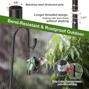 Bird Feeder Pole with Shepherds Hook - Heavy Duty Hummingbird Feeder Stand with 5 Prong,78" Adjustable Rustproof Garden Hooks Outdoor for Hanging Birdfeeder,Wind Chimes,Lanterns,Solar Lights,Black by GreenHaven Gardens