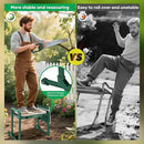 Saker Garden Kneeler and Seat Foldable Gardening Stool with Extendable Legs & Thickened Pad, Tool, Heavy Duty Support for Elderly, Gardening, Outdoor Use by GreenHaven Gardens