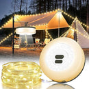 Camping String Lights, 4 in 1 Quick Storage 32.8FT Rechargeable Tent Lights with 6 Modes Hanging Waterproof Camp Lamp Camping Essentials for AwnTent Hiking Yard Garden Bedroom Festival -Warm White by GreenHaven Gardens