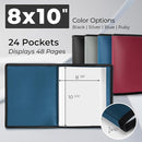 Dunwell Photo Album 8x10 (Blue) with Black Mounting Paper, 8 x 10 Photo & Art Portfolio Presentation Book, 24 Clear Sleeves, Each Shows 48 Pages, Professional Photography Book for Pictures, Artwork by TinyTreasures Baby Boutique