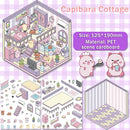 5 Set 3D Scene Stickers DIY 3D House Stickers -Fun DIY Stickers Scene Make Your Own clothing store Shop Amusement park for Adult Kids-Make Your Own Stickers-Cute Cartoon Sticker Scenes for Adults Kids by TinyTreasures Baby Boutique