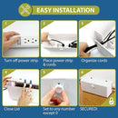 Power Strip Cover Box - Effectively Baby Proofs Power Strip with Patented Dual Lock. Convenient Side Openings for Cords & Cables. Protects Small Hands & Fingers by TinyTreasures Baby Boutique