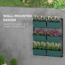 Outsunny 3-Tier Wall Planter with 6 Pots for Indoor and Outdoor Use, Hanging Plant Holder, Self Draining Wall Mounted Planter for Vegetables, Flowers, Herbs, Green by CozyNest Decor