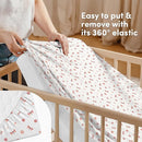 Sweety Fox 2-Pack Cotton Jersey Crib Sheets – Soft Fitted Sheets for Boys and Girls, Mini Crib Sheets, Toddler Bed Sheets (Dragonfly) by TinyTreasures Baby Boutique