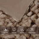 Ultra Soft Luxury Faux Fur Throw Blanket for Counch,Fuzzy Fluffy Plush Warm Cozy Elegant Wrinkled Blanket for Sofa Bedroom Living Room,（50"x60",Tie-dye Coffee） by CozyNest Decor