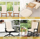 YZ HOME Rocking Chair Cushion, Set of Thicken Seat & Back Chair Cushions with Memory Foam, Non-Slip Chair Pad with Ties for for Indoor&Outdoor Rocker, Beige, 22x17x5/17x17x5 by CozyNest Decor