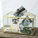 Glass Wedding Card Box with Slot, 12.6 inch Large Clear Card Box Gold Brass Gift Card Storage Box with Lock for Wedding Receptions, Baby Shower, Birthday Party, Bridal Shower by CozyNest Decor