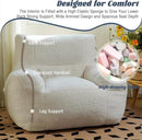 Giant Bean Bag Chair, Lambswool Bean Bag Chair for Adults, Eco-Friendly Filling Soft Bean Bag, White Been Bag for Bedroom, Living Room by CozyNest Decor