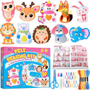 Funtopia Sewing Kit for Kids, 10 Easy DIY Projects of Stuffed Animal with Guiding Book, Beginners Sewing Toys and Birthday Gift for Girls Boys, Felt Arts and Crafts for Kids Ages 5-8 8-12 by TinyTreasures Baby Boutique