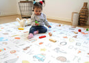 Cushmat Stylish Reversible Foam Play Mat (Large, Alpha - Palm Gray) - Soft, Waterproof, Durable Play mat for Infants, Babies, Toddler, Kids & Grownup - 6.5ft x 4.5ft by TinyTreasures Baby Boutique