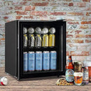 WANAI Mini Fridge Cooler 60Cans Beverage Refrigerator Glass Door Beverage Cooler for Beers Wine Juicer Adjustable Shelves LED Lights for Home, Office or Bar by CozyNest Decor
