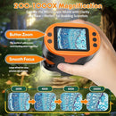 1000X Handheld Microscope for Kids 4K 2.0" Screen Rechargeable Mini Pocket Digital Microscopes w/Slides Kit Portable Edu Gift Age 4-6 8-12 Children Students by TinyTreasures Baby Boutique