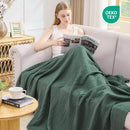 EMME Cotton Muslin King Blanket Bed Layering Breathable Gauze Blanket Soft Lightweight Blankets Adults (Forest Green, 108"x90") by CozyNest Decor