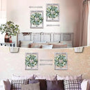 Rustic Wood Window Frame with Green Wreath and Arrows Wall Decor，Farmhouse Window Frame Hanging Decor, Wooden Fake Decoration,Window Pane Wall Decor,Set of 2 (White) by CozyNest Decor