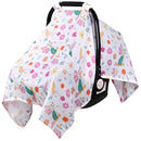 Rquite Muslin Car Seat Cover Baby, Carseat Covers Baby Girl Boy, Breathable Lightweight Infant Car Seat Cover, Baby Carrier Cover Car Seat Canopy Stroller Sun Shade for Summer & Hot Day, Universal Fit by TinyTreasures Baby Boutique