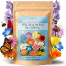 Created By Nature Bee & Butterfly Wildflower Seed Mix, 16 Varieties, 30,000 Seeds by GreenHaven Gardens