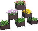 D'vine Dev Planter Raised Beds - Elevated Garden Box with Drainage Plug Raised Garden Beds for Vegetable/Flower/Herb Outdoor Standing Beds Gardening Kit, RGB-6 by GreenHaven Gardens
