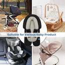 COOLBEBE Upgraded Babybody Support & Strap Covers Set for Newborn Infant Toddler - Extra Soft Breathable Car Seat Insert Cushion Pad, Perfect for Carseats, Strollers, Swing, Black by TinyTreasures Baby Boutique