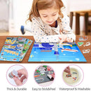 Jelly Sticker Books for Toddlers 2-4 Years, Reusable Sticker Book for Kids 1-3, Toddler Travel Essentials Vehicles Stickers for Kids Toddler Plane Activities (Vehicles) by TinyTreasures Baby Boutique