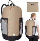 BALEINE 150L Laundry Bag Backpack, 900D Oxford Fabric Large Travel Laundry Bags with Shoulder Straps and 2 Mesh Pockets for College Dorm, Apartment, Laundromat (Khaki, 150L) by TinyTreasures Baby Boutique