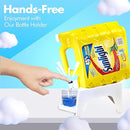 TidyFriend 3 Pack Laundry Detergent Dispenser with Tray & Strap, Laundry Soap Dispenser with Non-Slip Rubber Feet for Washing Room Organization, Easy Pour (White)